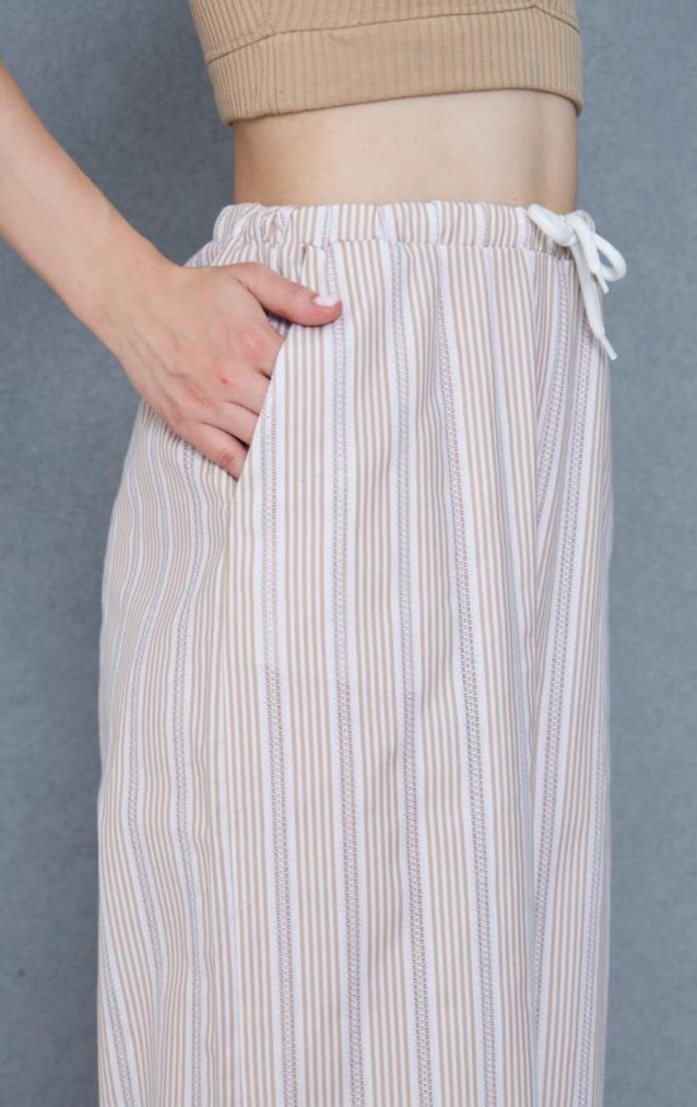 Pasaklı Giyim Kadın Fistolu Poplin Pantolon 3757176 Bej