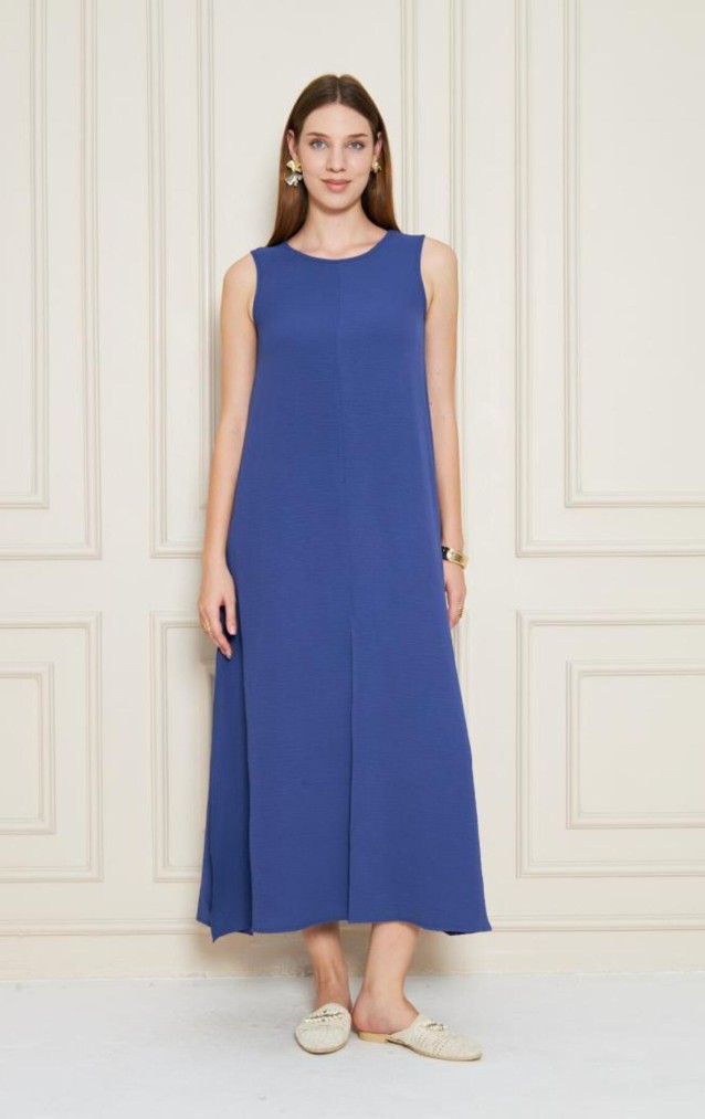 Pasaklı Giyim Kadın Bilek Boy Elbise 3760330 İndigo