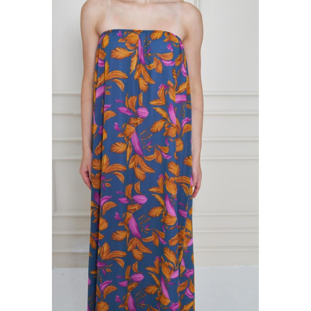 Pasaklı Giyim Kadın Straplez Astarlı Şifon Midi Yazlık Elbise - Premium Kadın Giyim