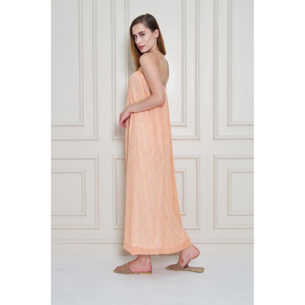 Pasaklı Giyim Kadın Straplez Astarlı Şifon Midi Yazlık Elbise - Premium Kadın Giyim