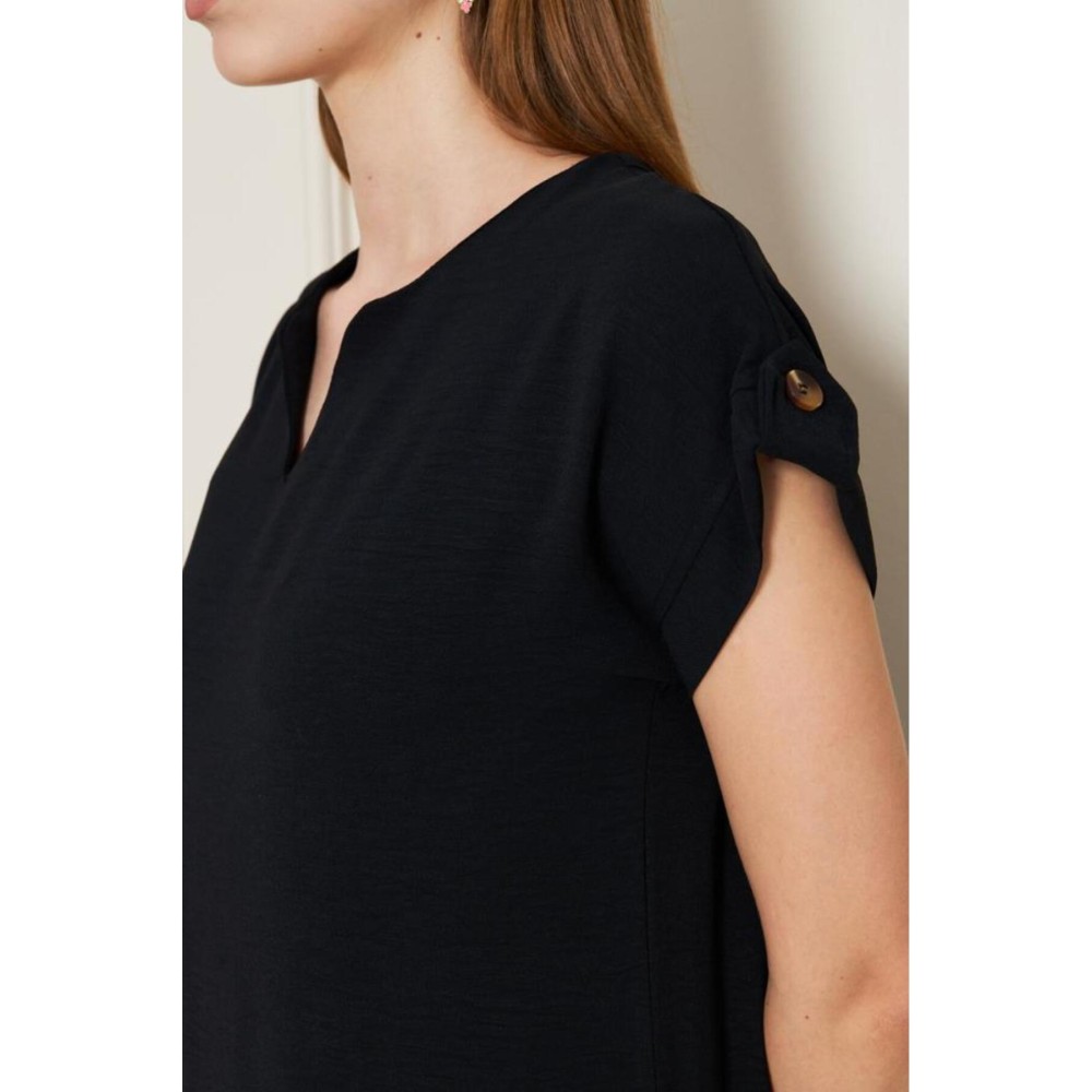 Pasaklı Giyim Pasaklı Giyim Kadın Apoletli Elbise Siyah - Premium Kadın Giyim