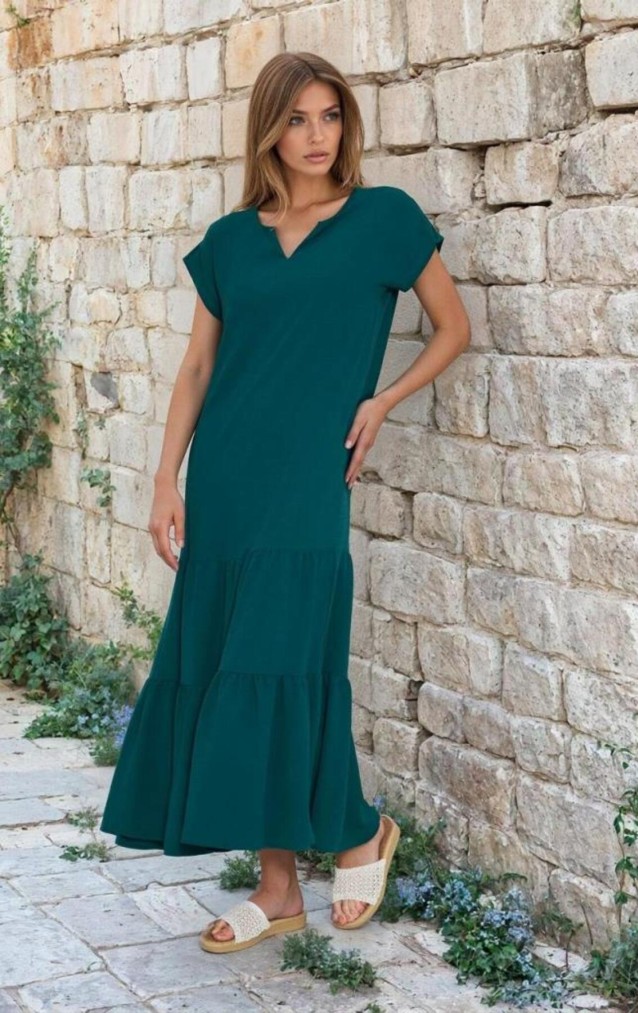 Pasaklı Giyim Kadın Apoletli Elbise 3761366 Zümrüt