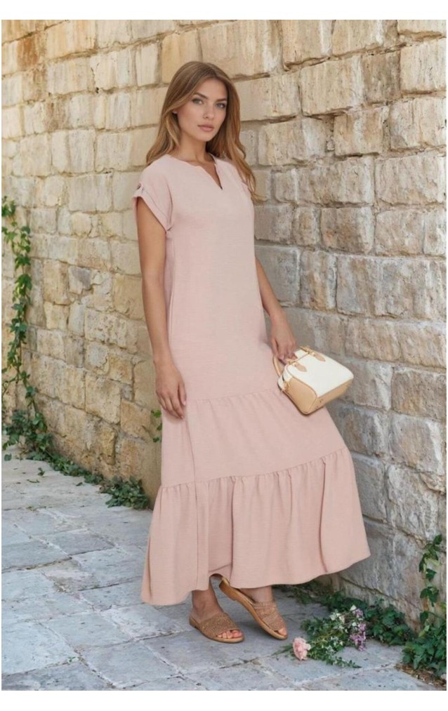 Pasaklı Giyim Kadın Apoletli Elbise 3761366 Pudra