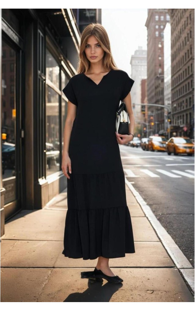 Pasaklı Giyim Kadın Apoletli Elbise 3761366 Siyah