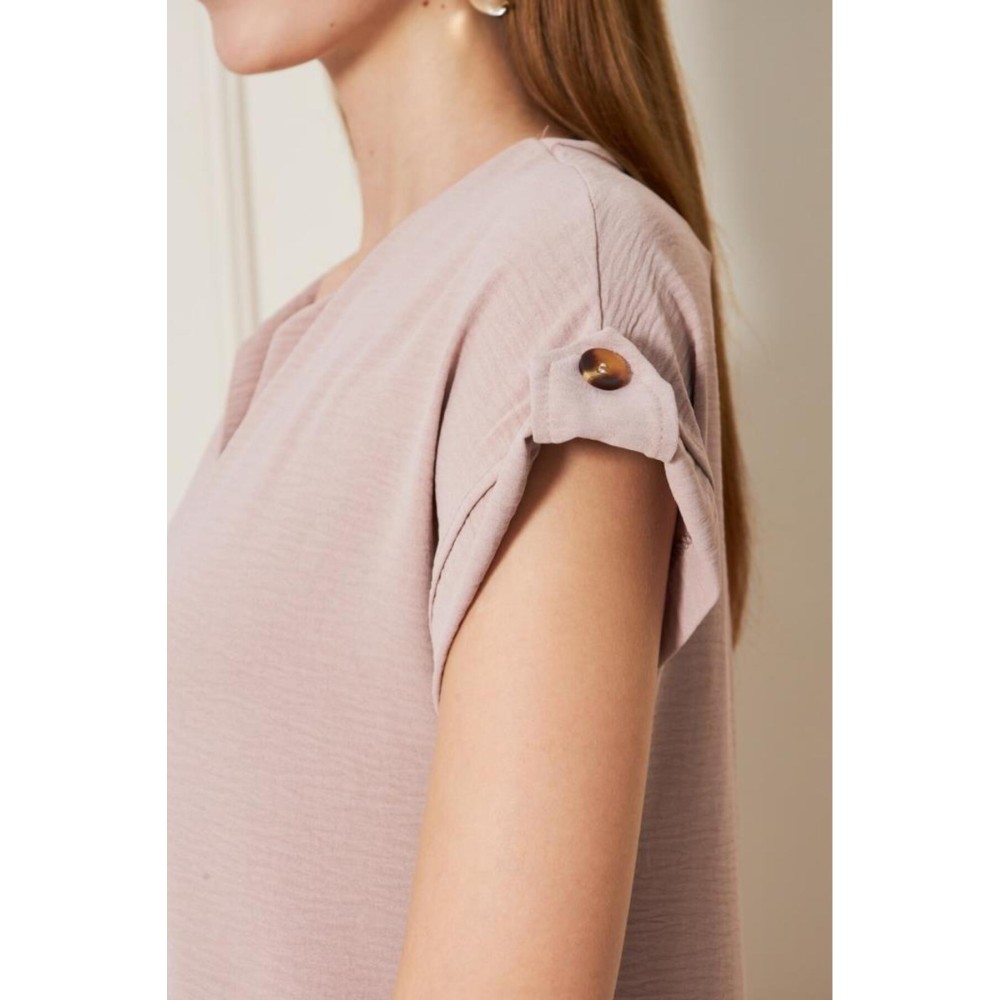 Pasaklı Giyim Pasaklı Giyim Kadın Apoletli Elbise Pudra - Premium Kadın Giyim