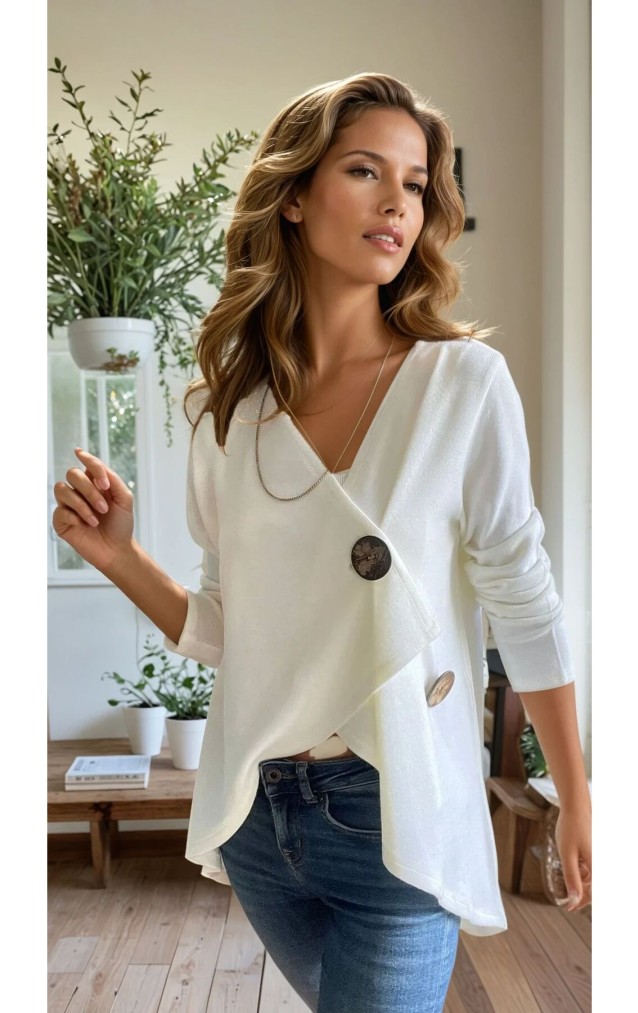 Pasaklı Giyim Kadın Salaş Hırka 3328264 Ekru