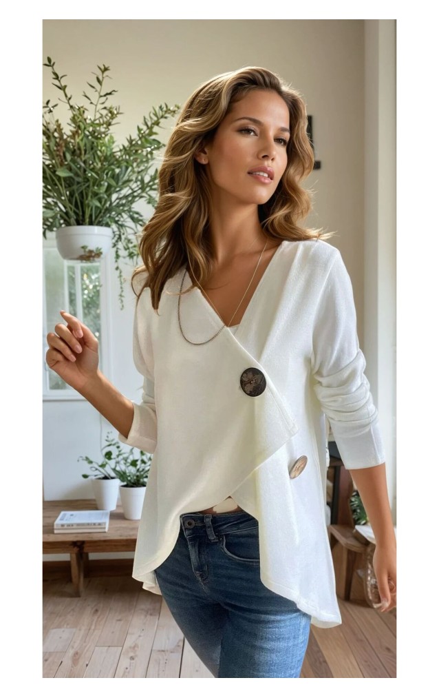 Pasaklı Giyim Kadın Salaş Hırka 3328264 Ekru