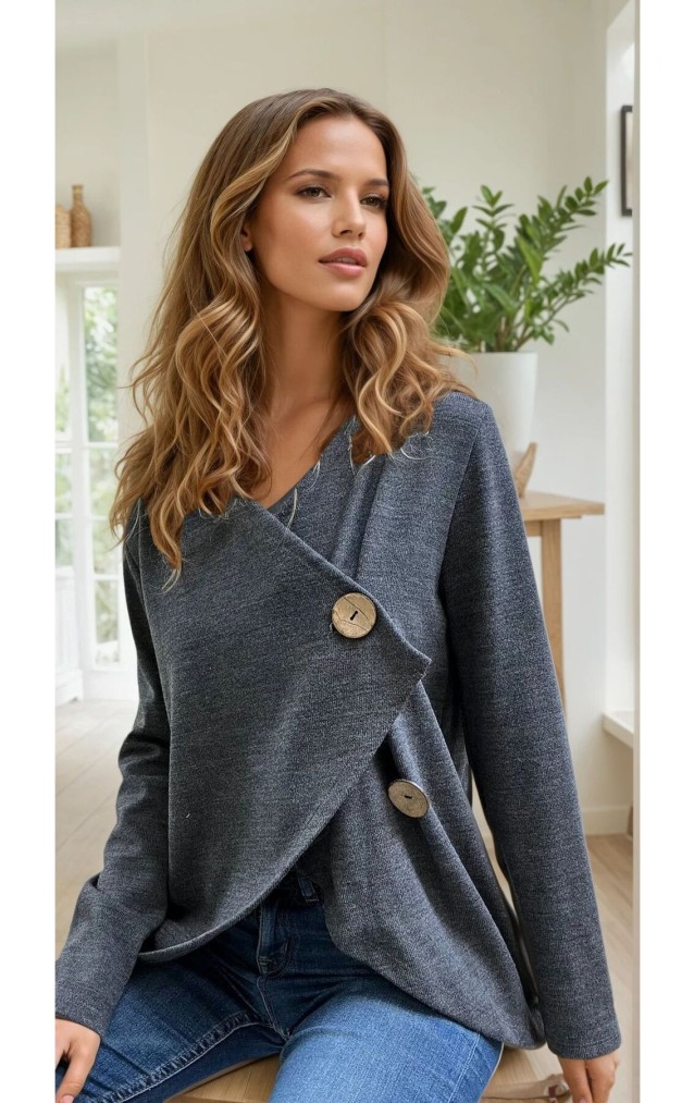 Pasaklı Giyim Kadın Salaş Hırka 3328264 Antrasit