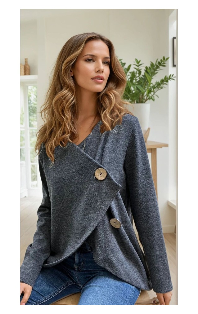 Pasaklı Giyim Kadın Salaş Hırka 3328264 Antrasit