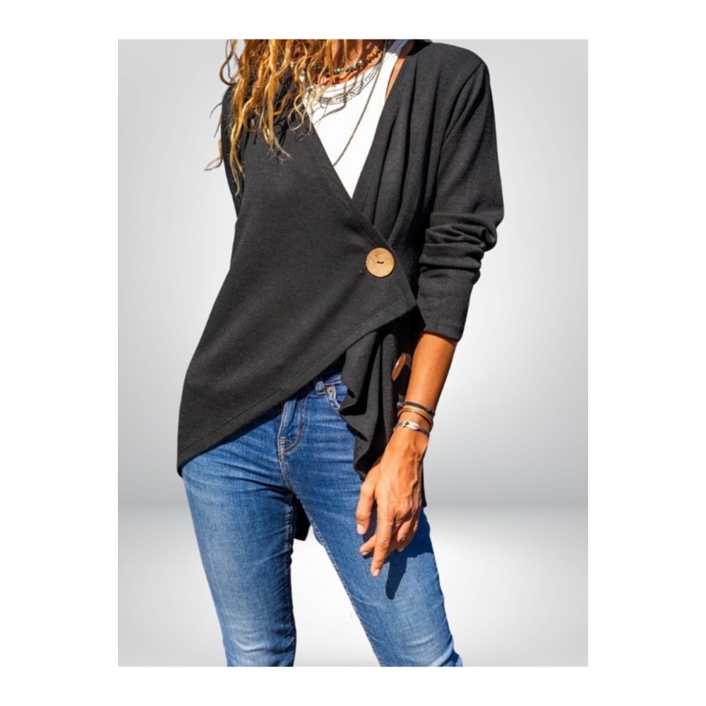 Pasaklı Giyim Pasaklı Giyim Kadın Salaş Hırka Siyah - Premium Kadın Giyim