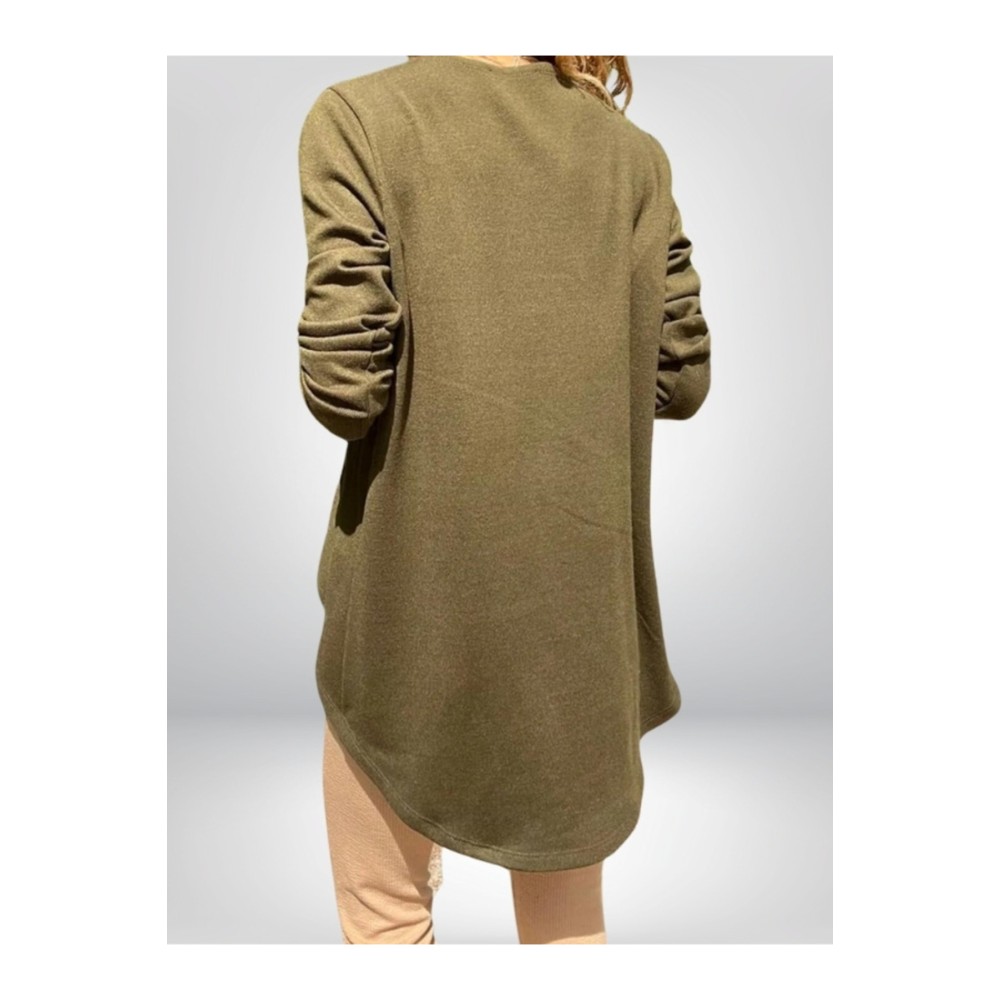 Pasaklı Giyim Pasaklı Giyim Kadın Salaş Hırka Haki - Premium Kadın Giyim