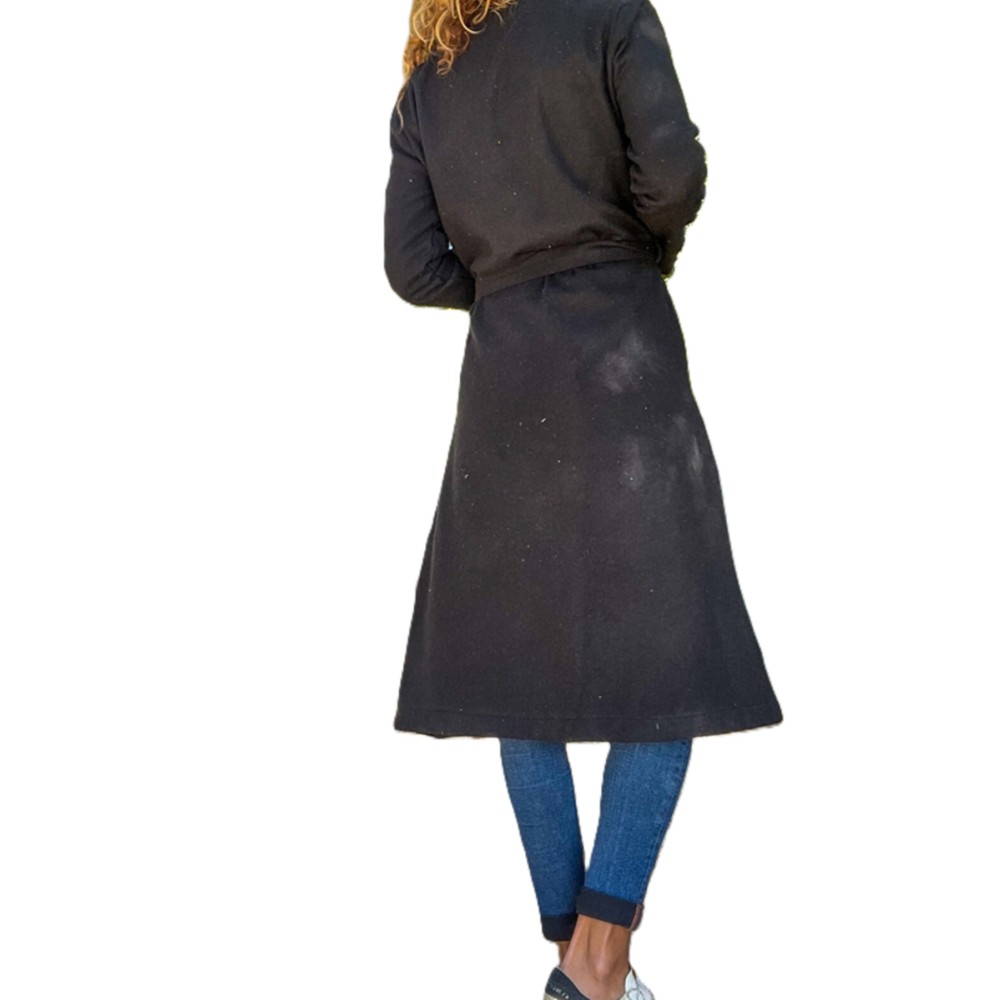 Pasaklı Giyim Pasaklı Giyim Kadın Kaşe Uzun Şal Yaka Palto Kaban – Siyah - Premium Kadın Giyim