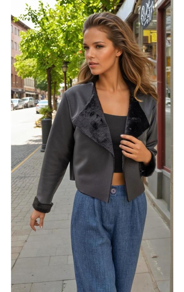 Pasaklı Giyim Kadın Deri Mont 3301396 Siyah