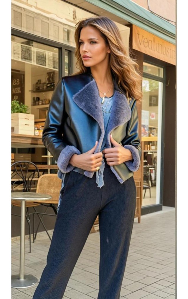 Pasaklı Giyim Kadın Deri Mont 3301396 Antrasit