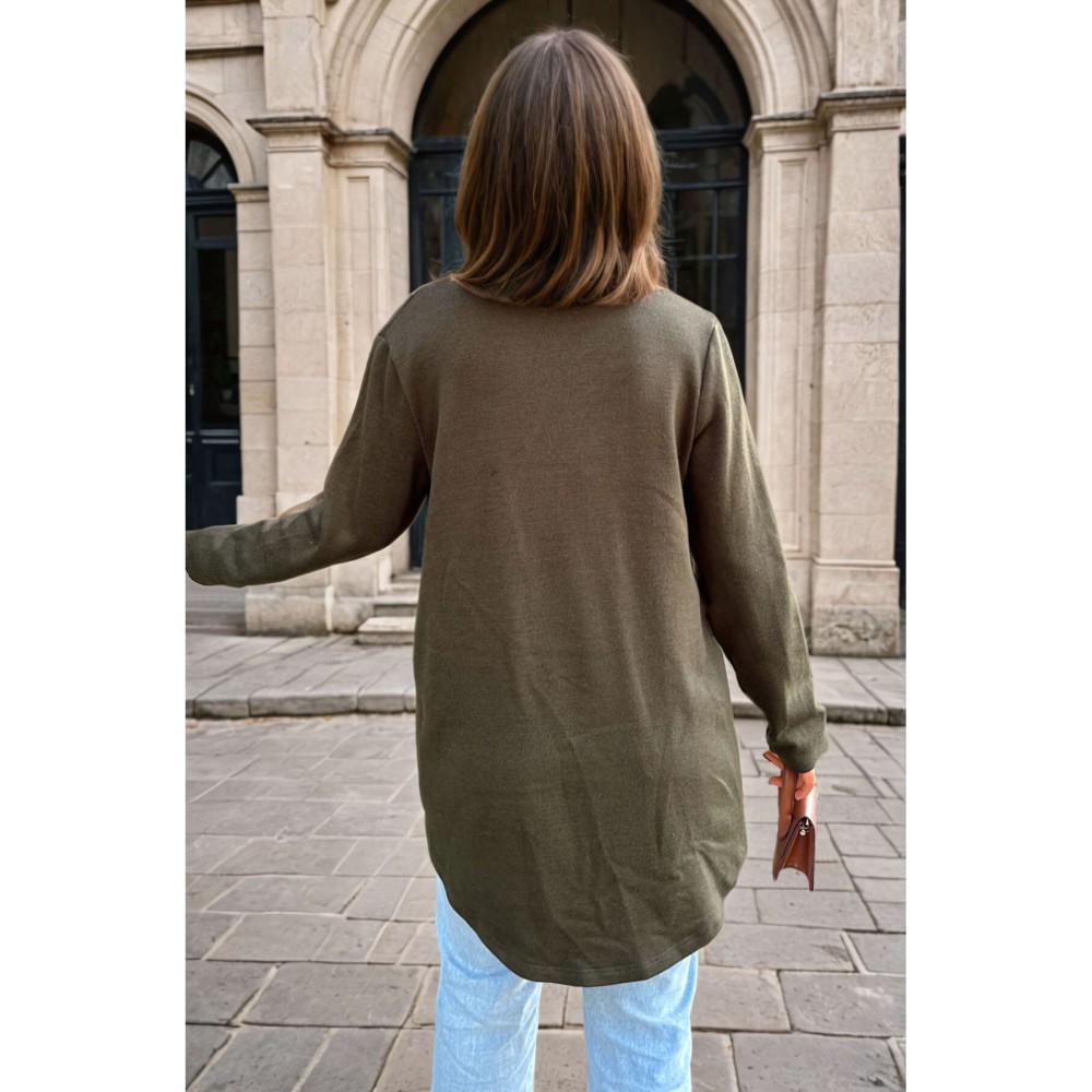 Pasaklı Giyim Pasaklı Giyim Kadın Salaş Hırka Haki - Premium Kadın Giyim