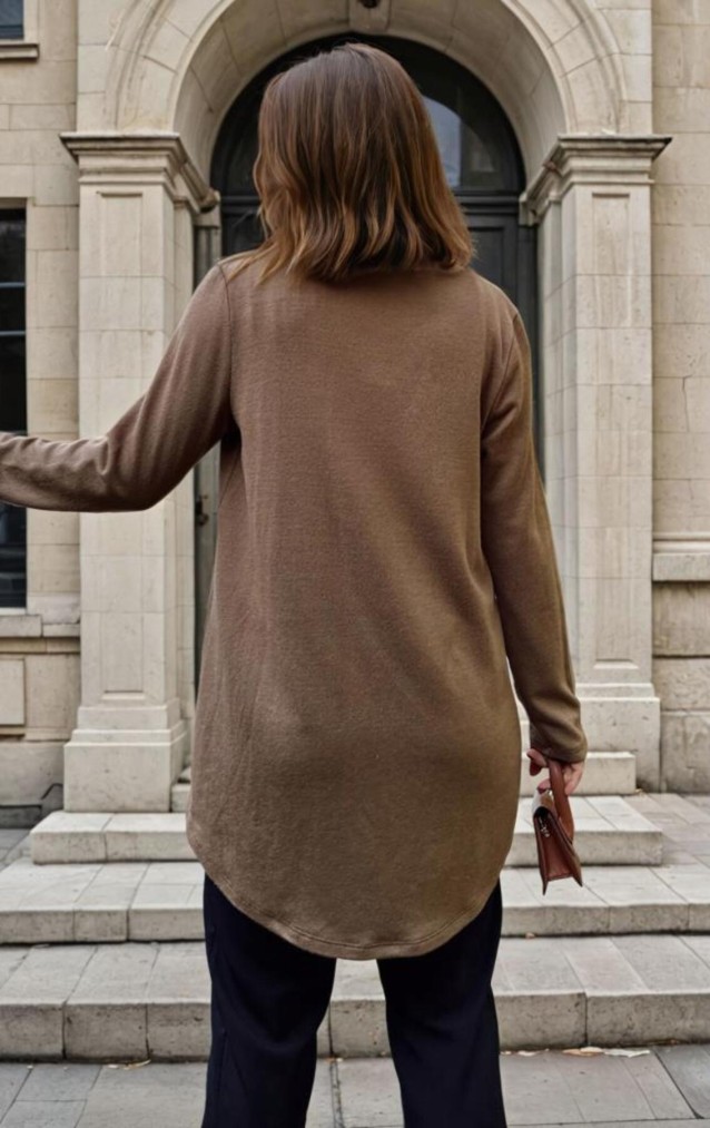 Pasaklı Giyim Kadın Salaş Hırka 3328264 Kahverengi