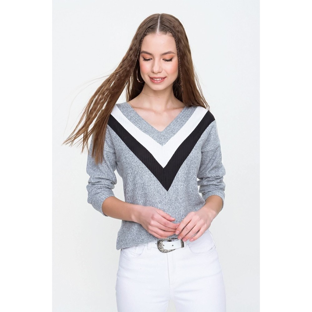 Pasaklı Giyim Pasaklı Giyim Yumoş Kazak Gri - Premium Kadın Giyim