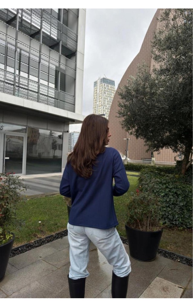 Pasaklı Giyim Kadın İki Katlı Kazak 3513165 Lacivert