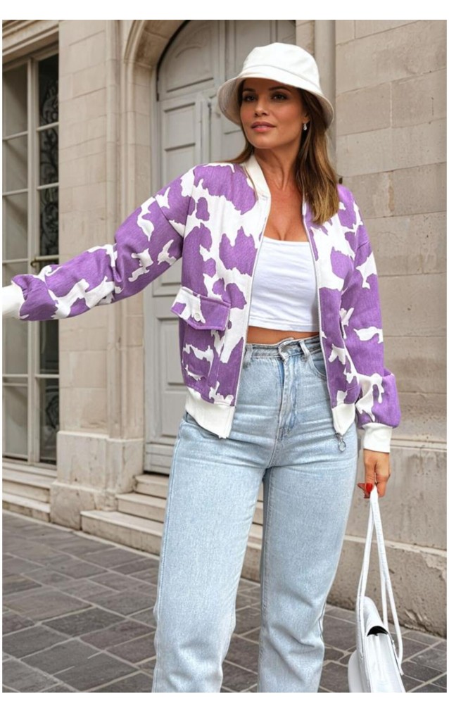 Pasaklı Giyim Kadın Bomber Mont 3567253 Mor