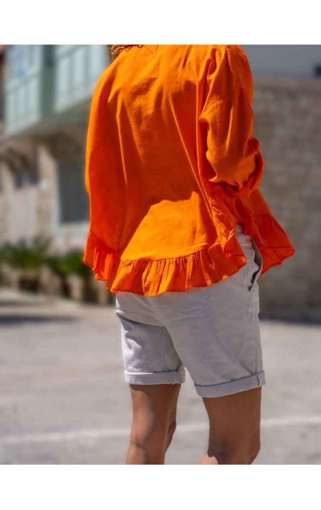 Pasaklı Giyim Kadın %100 Pamuk Gömlek 3570330 Turuncu