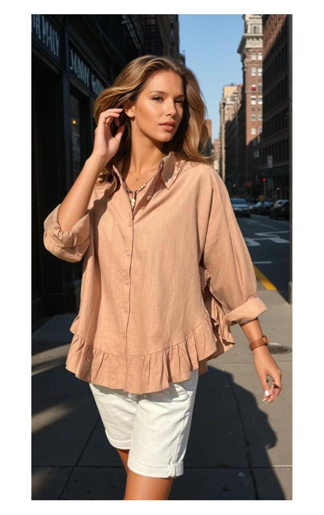 Pasaklı Giyim Kadın %100 Pamuk Gömlek 3570330 Camel