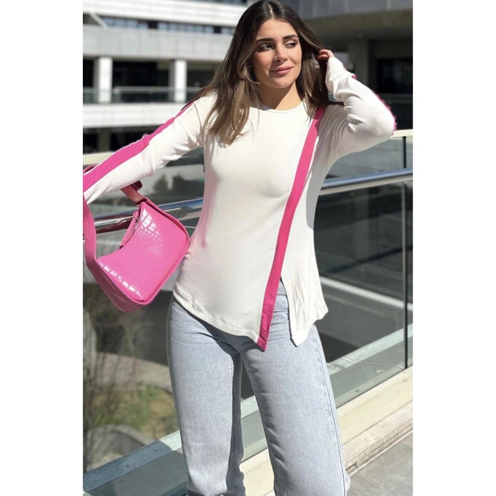 Pasaklı Giyim Pasaklı Giyim Kadın Asimetrik Bluz Beyaz - Premium Kadın Giyim