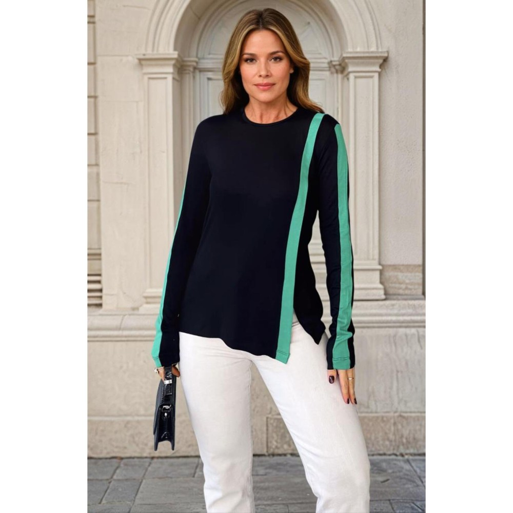 Pasaklı Giyim Pasaklı Giyim Kadın Asimetrik Bluz Siyah - Premium Kadın Giyim