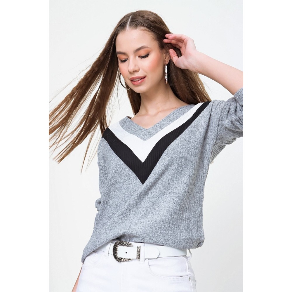 Pasaklı Giyim Pasaklı Giyim Yumoş Kazak Gri - Premium Kadın Giyim