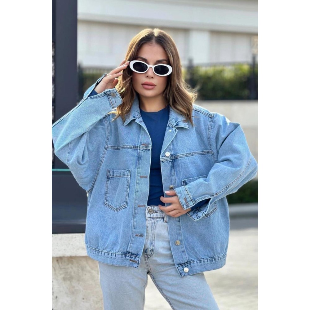 Pasaklı Giyim Pasaklı Giyim Kadın Kot Ceket Buz - Premium Kadın Giyim