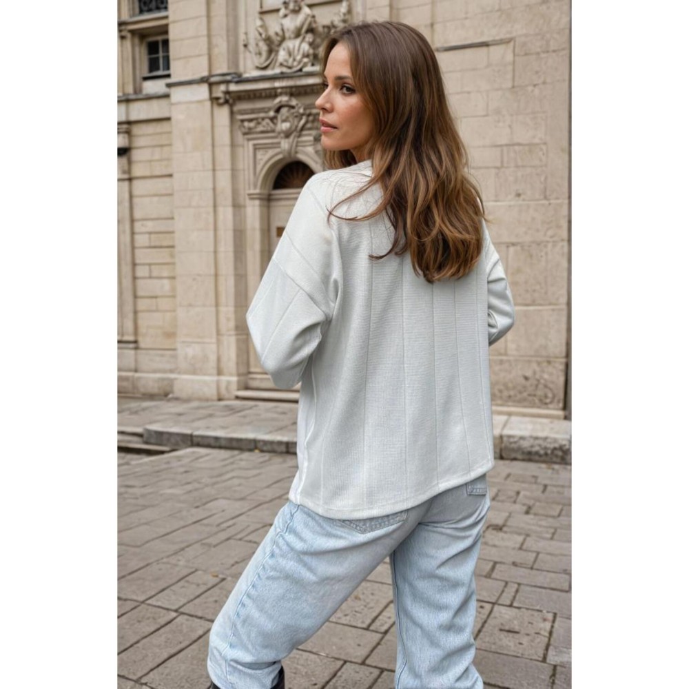 Pasaklı Giyim Pasaklı Giyim Kadın İki Katlı Kazak Füme - Premium Kadın Giyim