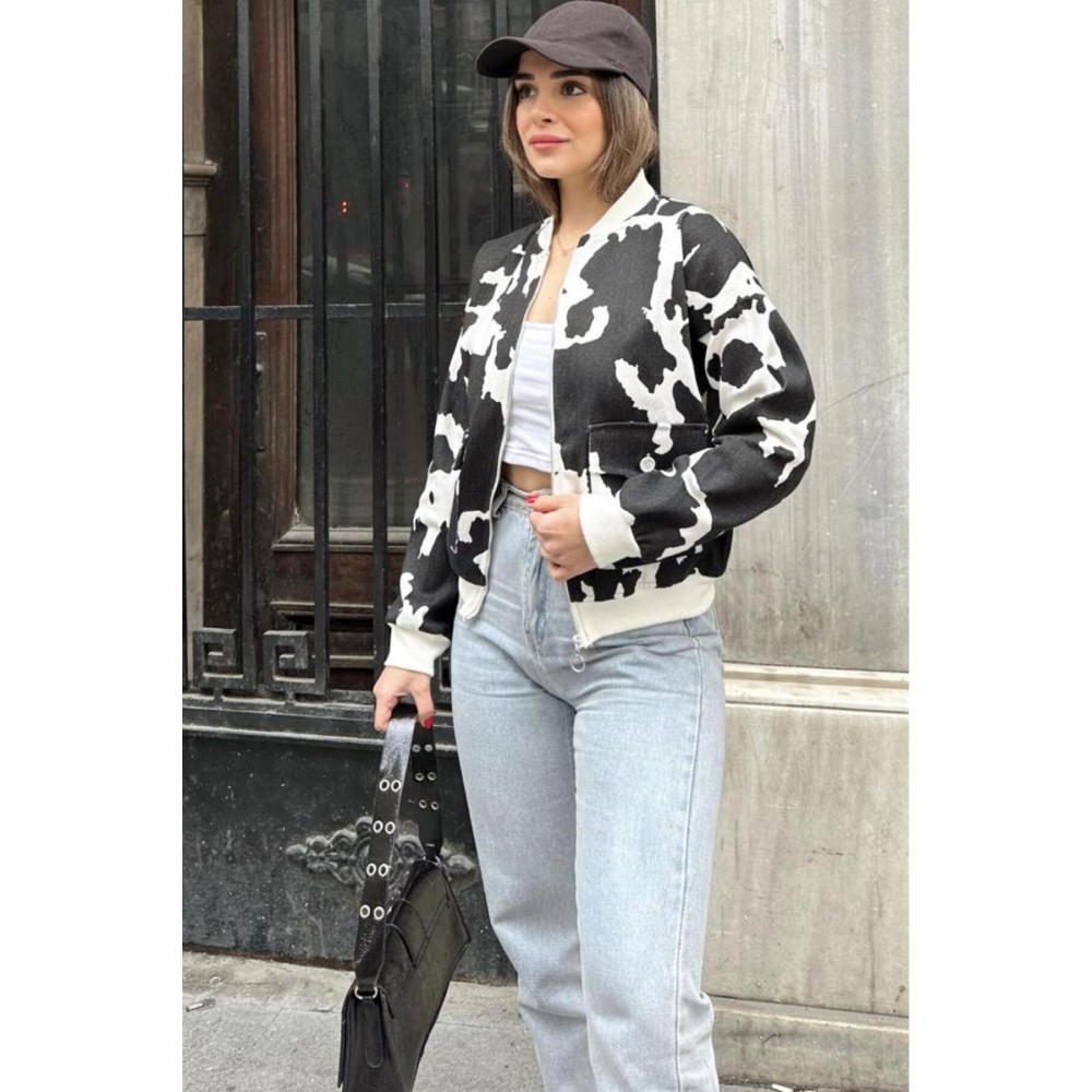 Pasaklı Giyim Pasaklı Giyim Kadın Bomber Mont Siyah - Premium Kadın Giyim