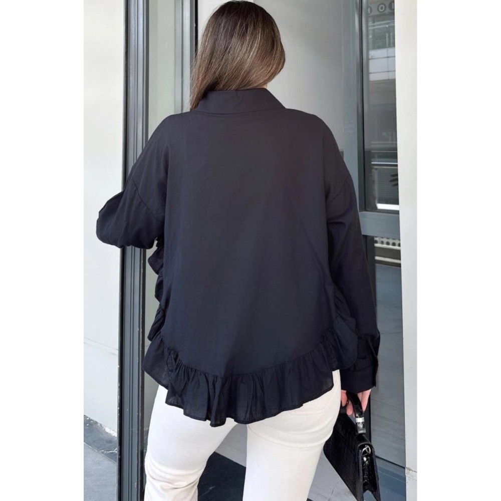 Pasaklı Giyim Pasaklı Giyim Kadın %100 Pamuk Gömlek Siyah - Premium Kadın Giyim