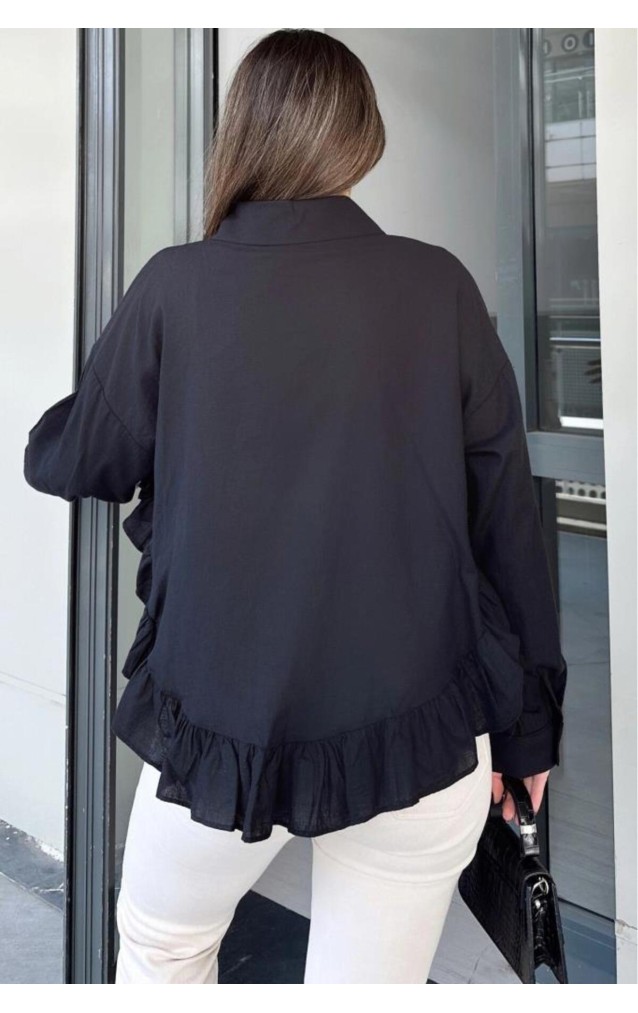 Pasaklı Giyim Kadın %100 Pamuk Gömlek 3570330 Siyah