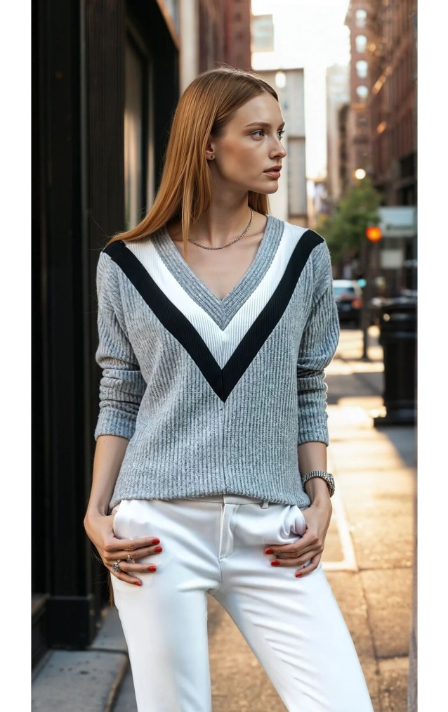 Pasaklı Giyim Yumoş Kazak 2750232 Gri