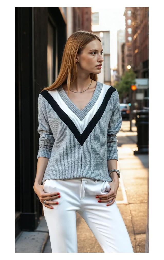 Pasaklı Giyim Yumoş Kazak 2750232 Gri