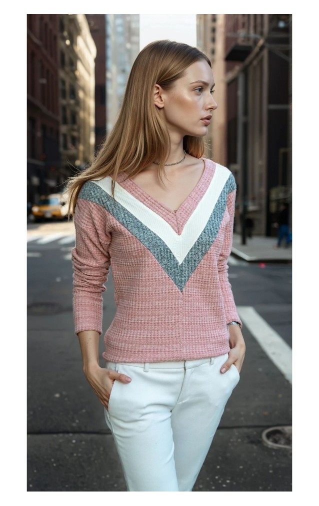 Pasaklı Giyim Yumoş Kazak 2750232 Pudra