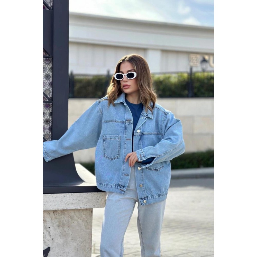 Pasaklı Giyim Pasaklı Giyim Kadın Kot Ceket Buz - Premium Kadın Giyim