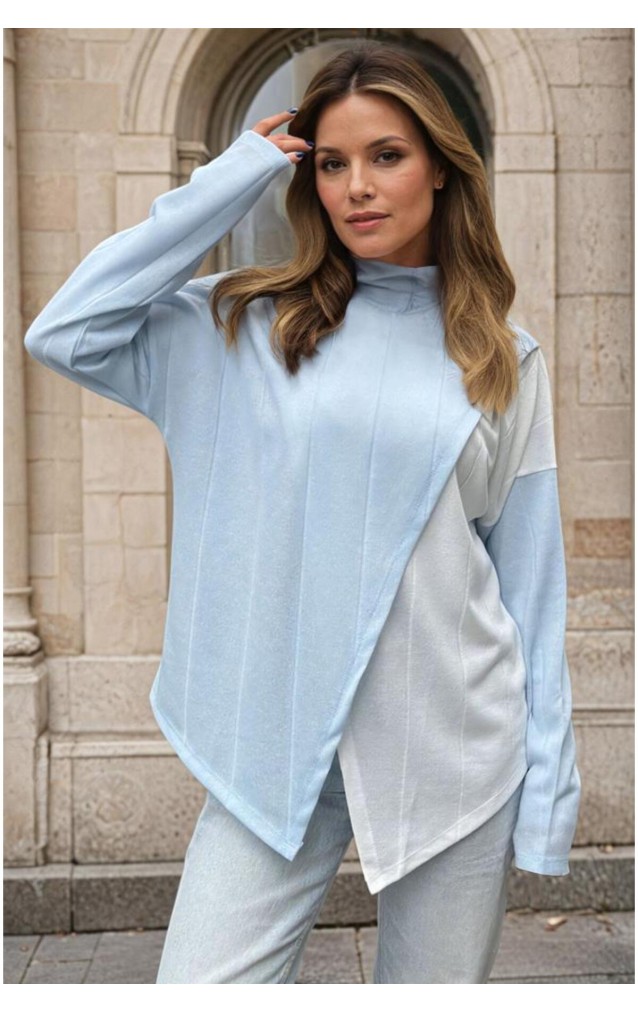 Pasaklı Giyim Kadın İki Katlı Kazak 3513165 Bebemavi-Beyaz