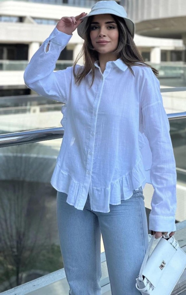 Pasaklı Giyim Kadın %100 Pamuk Gömlek 3570330 Beyaz