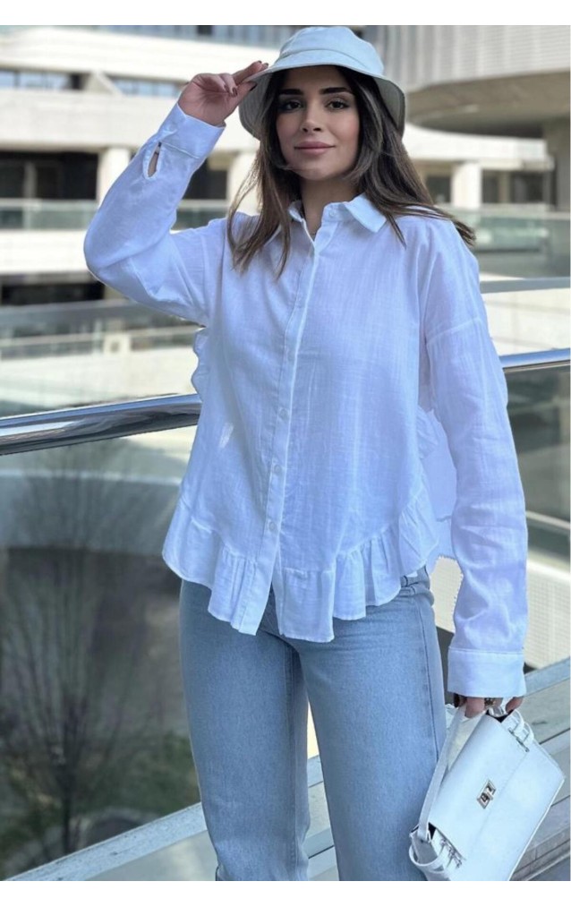 Pasaklı Giyim Kadın %100 Pamuk Gömlek 3570330 Beyaz