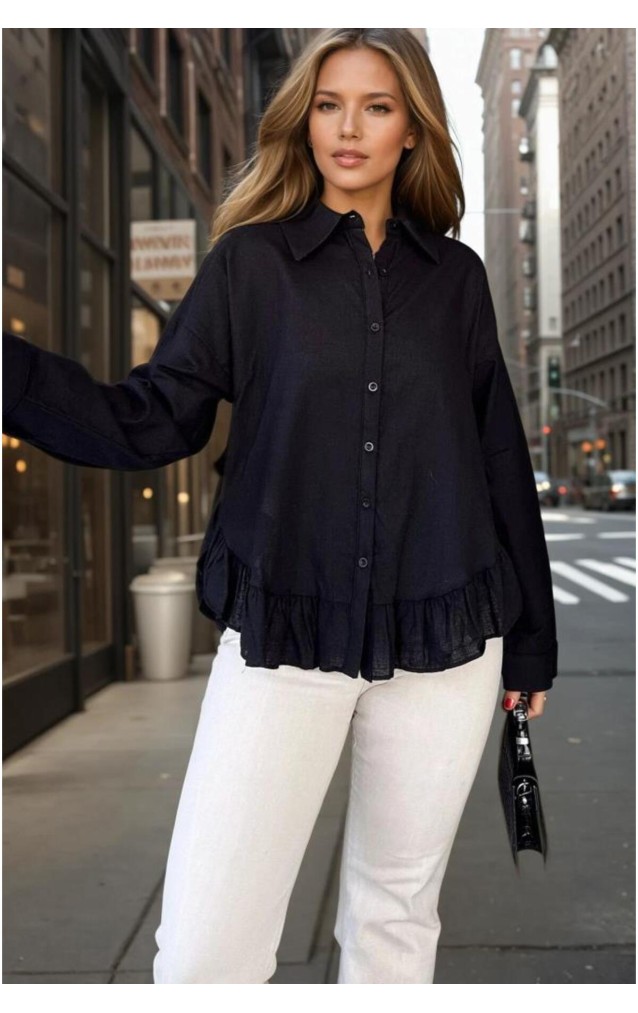 Pasaklı Giyim Kadın %100 Pamuk Gömlek 3570330 Siyah