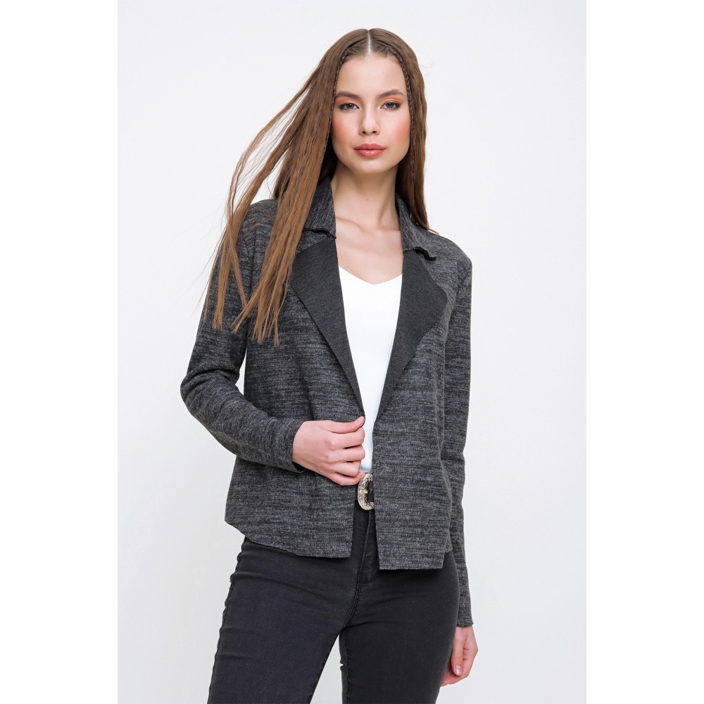 Pasaklı Giyim Pasaklı Giyim Kadın Yumoş Ceket Antrasit - Premium Kadın Giyim
