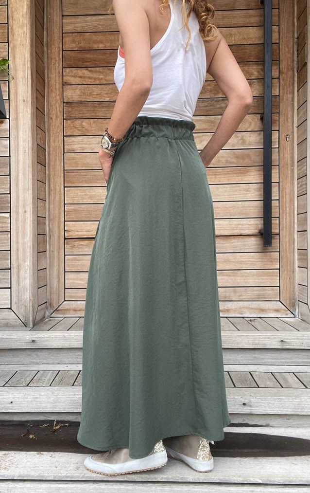 Pasaklı Giyim Kadın Kiloş Etek Hasır Cep 3389308 Haki