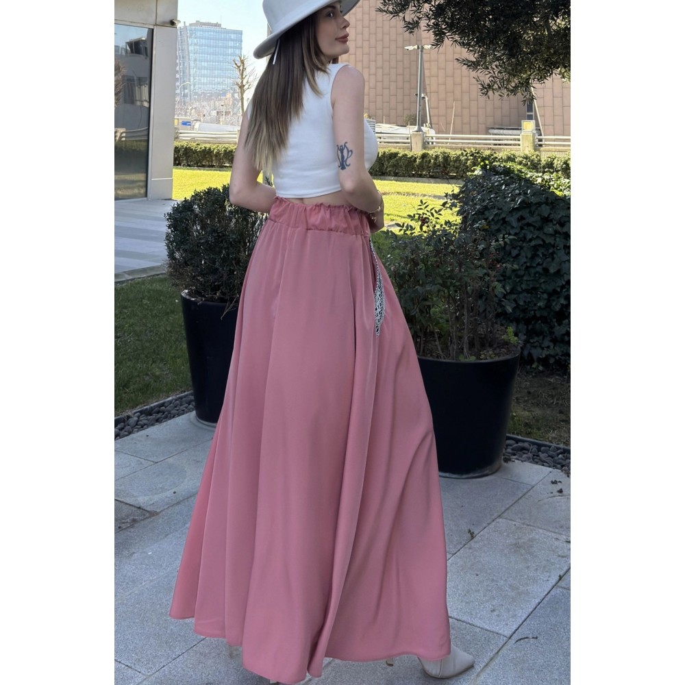 Pasaklı Giyim Pasaklı Giyim Kadın Kiloş Etek Hasır Cep Pembe - Premium Kadın Giyim