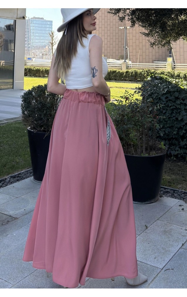 Pasaklı Giyim Kadın Kiloş Etek Hasır Cep 3389308 Pembe