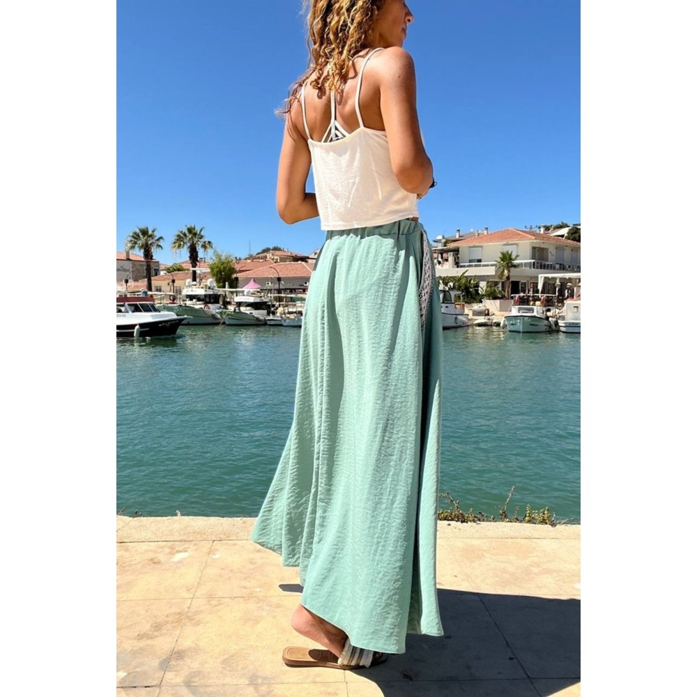 Pasaklı Giyim Pasaklı Giyim Kadın Kiloş Etek Hasır Cep Mint - Premium Kadın Giyim